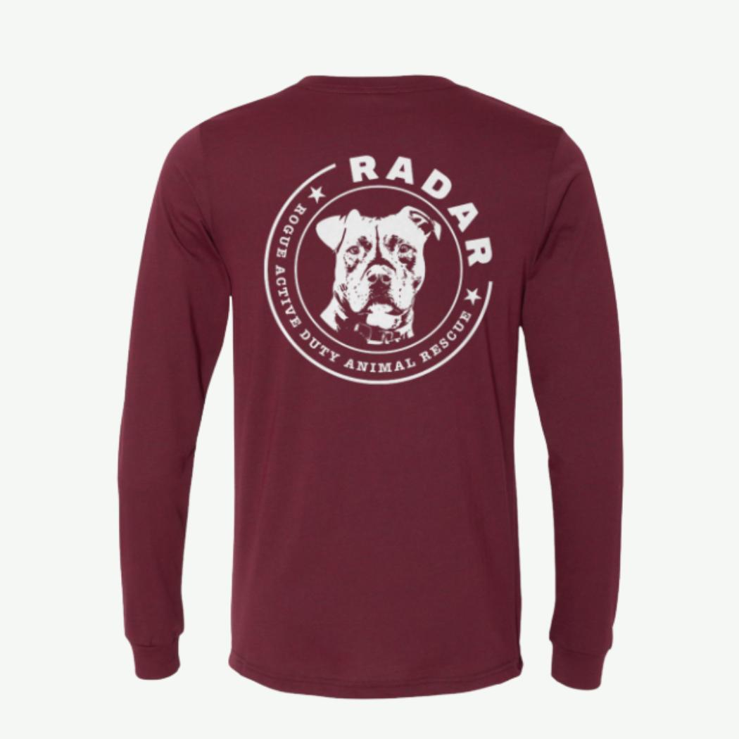 R.A.D.A.R. Logo Long Sleeve Tee (Pre‑Order) - Heather Cardinal