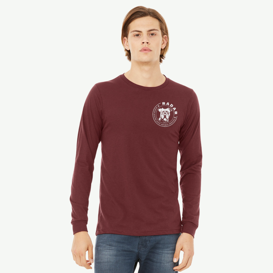 R.A.D.A.R. Logo Long Sleeve Tee (Pre‑Order) - Heather Cardinal