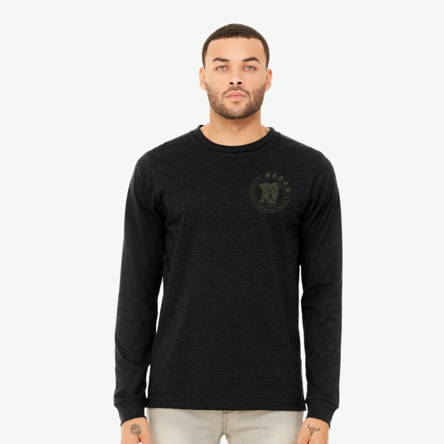 R.A.D.A.R. Logo Long Sleeve Tee (Pre‑Order) - Solid Black Blend